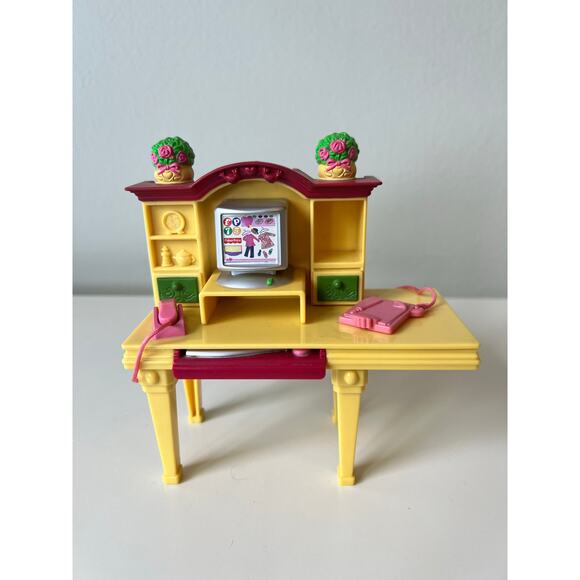 Loving Family Fisher-Price Dollhouse Furniture Computer Desk 2008 - Picture 5 of 9